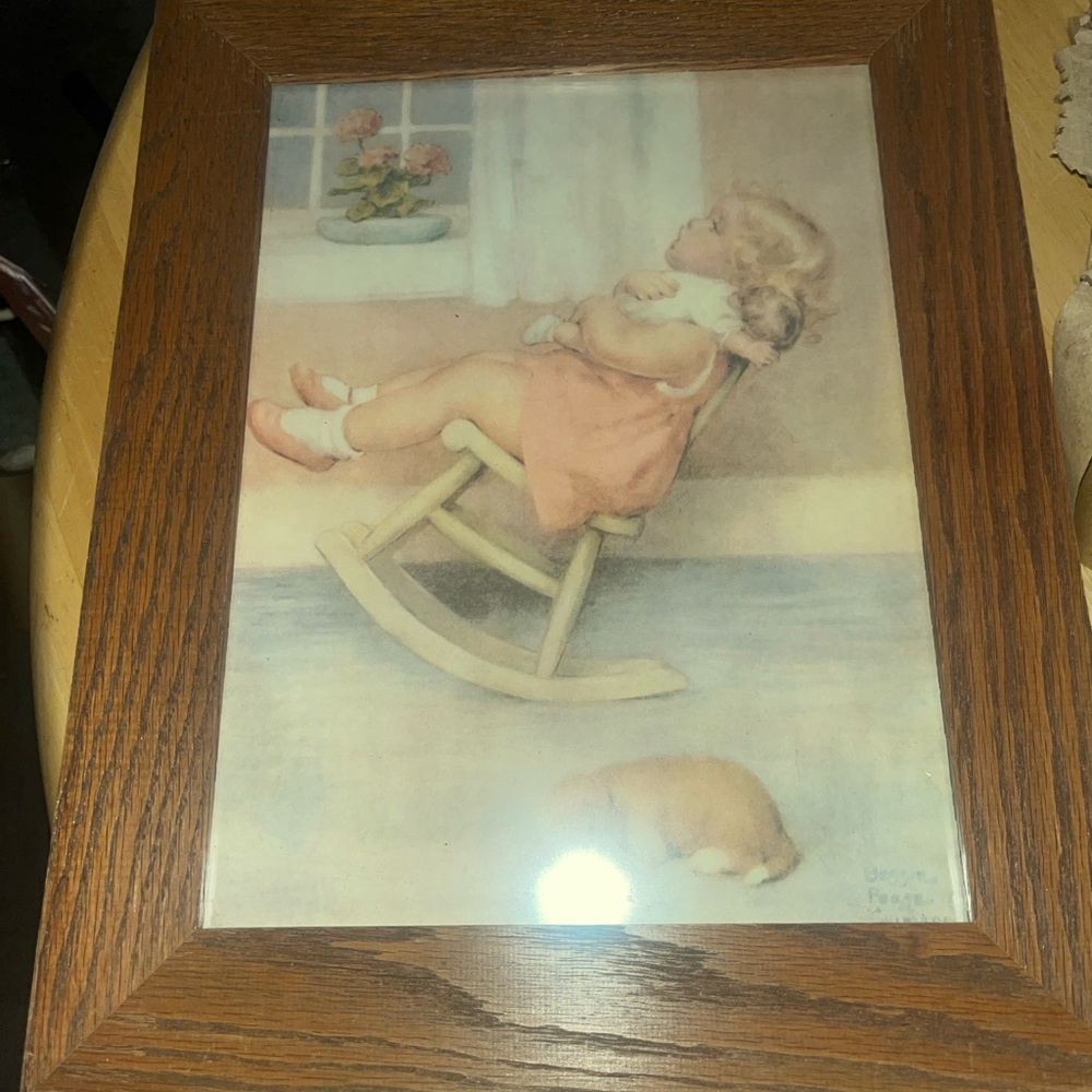 Framed Vintage “The Lullaby” Bessie Pease Gutmann